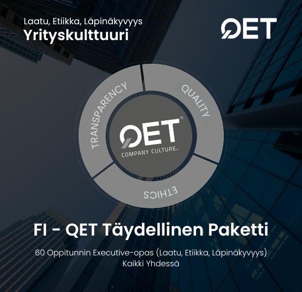 FI - QET-kokonaispaketti: 60 oppitunnin opas johtajille (laatu, etiikka, läpinäkyvyys) kaikki yhdessä paketissa