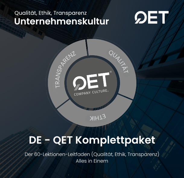 DE – QET Komplettpaket: Der 60-Lektionen-Leitfaden für Führungskräfte (Qualität, Ethik, Transparenz) Alles in einem